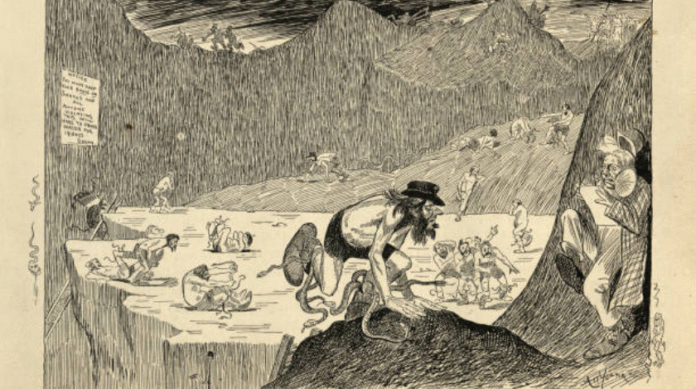Calhoun Climb to Despotism Cartoon